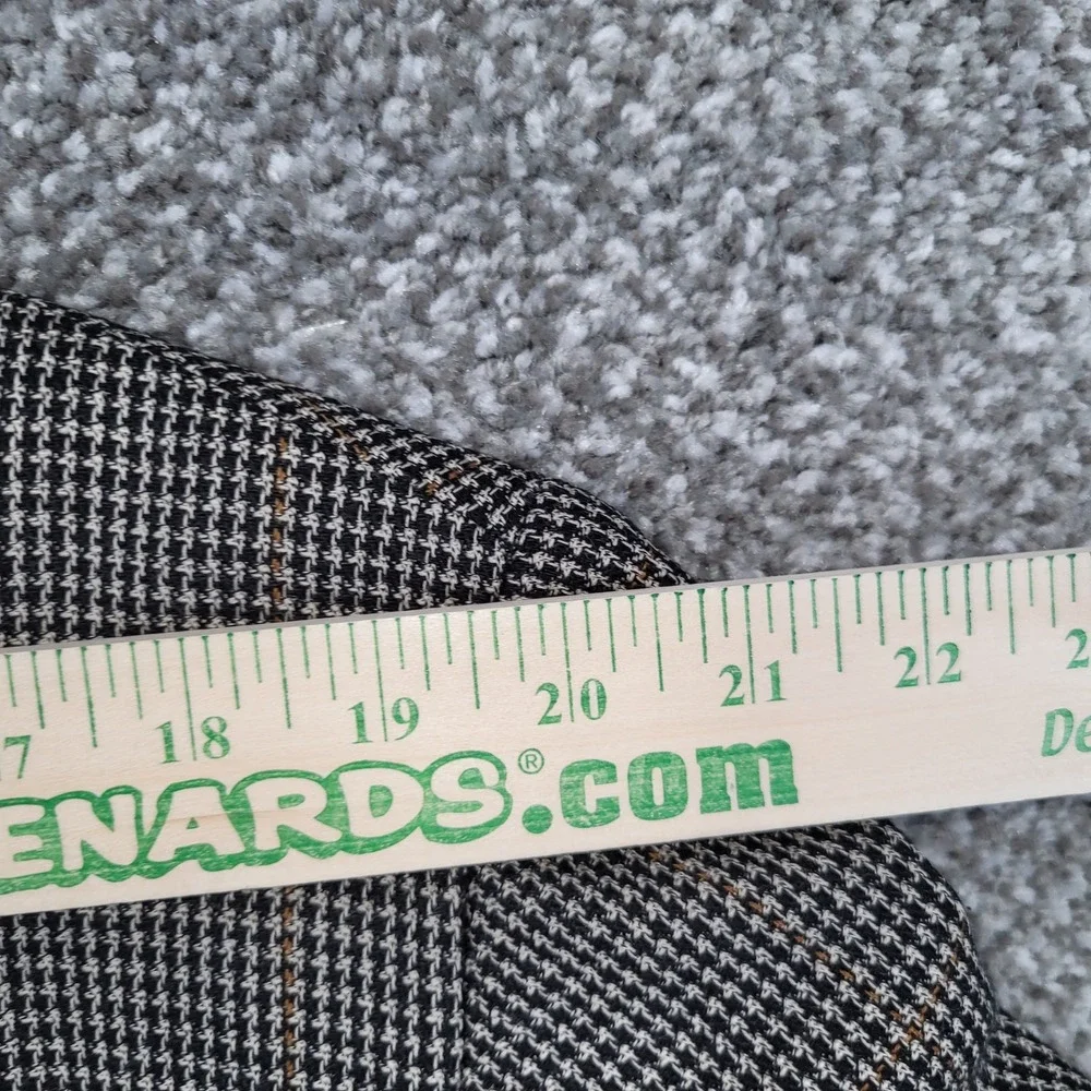 Jos. A. Bank Sport Coat 48R Portly Silk Wool Houndstooth Blazer Brown Black 7488